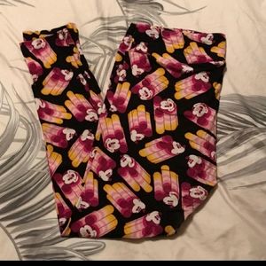 TC Lularoe Leggings Black  Mickey Disney XL